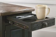 Tyler Creek - Chair Side End Table - Grayish Brown / Black - R&R Furniture Gallery (Fountain Valley, CA)