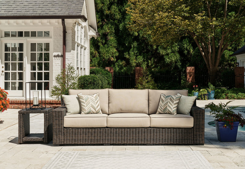 Coastline Bay - Sofa With Cushion - Brown - R&R Furniture Gallery (Fountain Valley, CA)