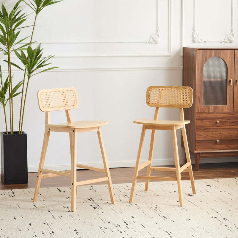 Bari - Indoor Wood Barstool (Set of 2) - R&R Furniture Gallery (Fountain Valley, CA)