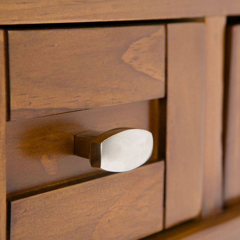 Handcrafted Warm Shaker writing desk by Simpli-Home with a smooth wooden surface and minimalist design.