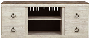 Willowton - TV Stand With Fireplace Option - R&R Furniture Gallery (Fountain Valley, CA)