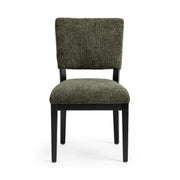 Set of two Classic Home Arima dining chairs with wooden legs and upholstered seats, perfect for kitchen or dining room decor.
