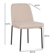 Set of two Sydney dining chairs by TOV Furniture featuring modern design and comfortable seating for dining rooms.