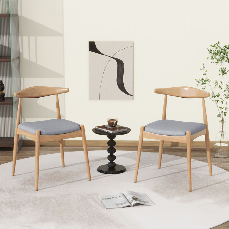 Elegant Dining Chairs With Ergonomic Backrest & Comfort Cushions (Set of 2) - R&R Furniture Gallery (Fountain Valley, CA)