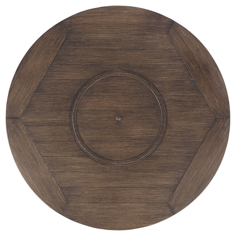 Paradise Trail - Round Fire Pit Table - Medium Brown - R&R Furniture Gallery (Fountain Valley, CA)