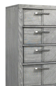 5 Drawer Chest Book Matched Veneers - Gray - R&R Furniture Gallery (Fountain Valley, CA)