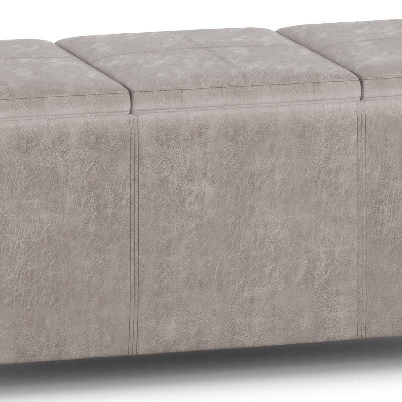Avalon - Upholstered Storage Ottoman - R&R Furniture Gallery (Fountain Valley, CA)