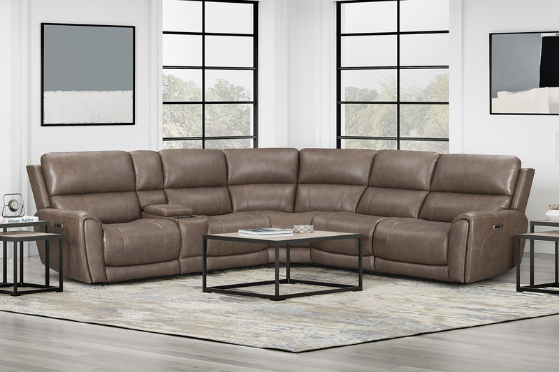 Hancock - Zero Gravity Power Reclining Sectional With Power Adjustable Headrests - R&R Furniture Gallery (Fountain Valley, CA)