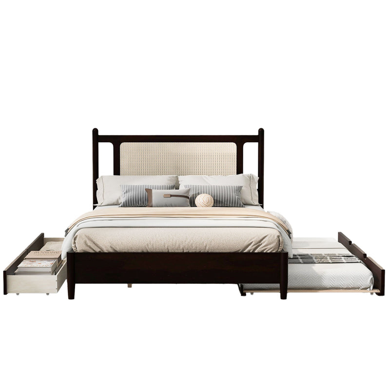 Platform Bed With 2 Big Drawers & Trundle - R&R Furniture Gallery (Fountain Valley, CA)