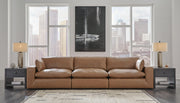 Signature Design by Ashley Emilia sectional sofa, stationary sectional with plush cushions and modern design for living room comfort.