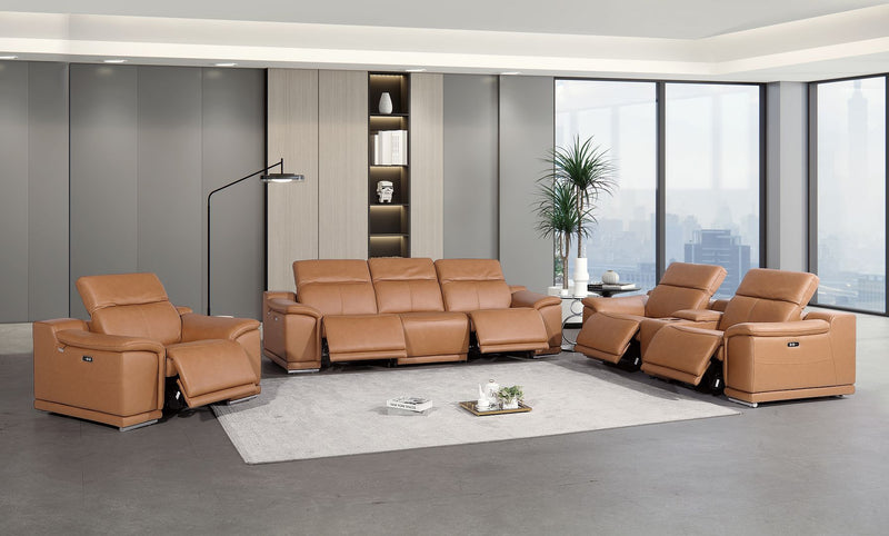 9762 - 7-Piece Modular Power Reclining Sofa, Loveseat And Chair Set With 5 Power Recliners In