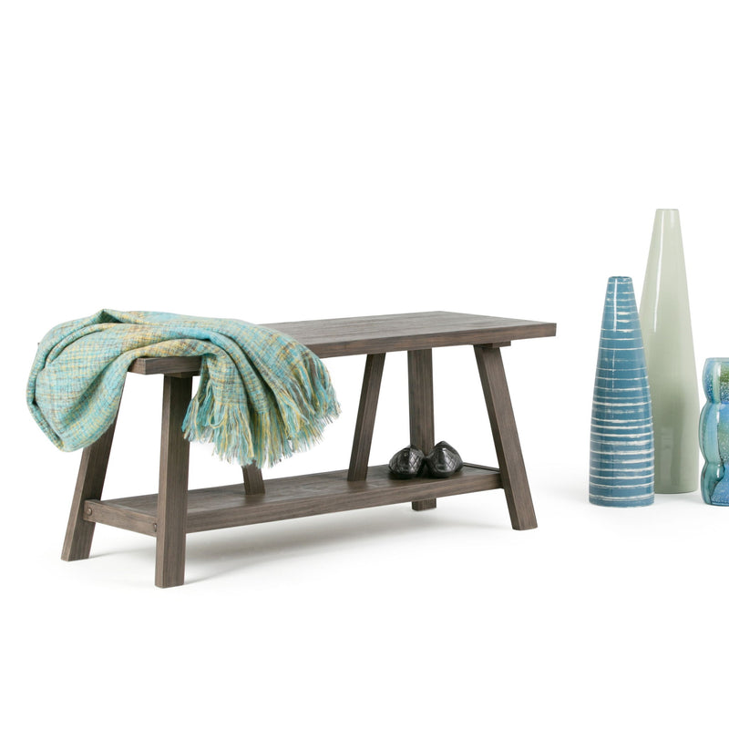 Dylan - Entryway Bench - Driftwood - R&R Furniture Gallery (Fountain Valley, CA)