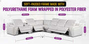 1116 - Power Reclining Italian Leather Sectional - R&R Furniture Gallery (Fountain Valley, CA)