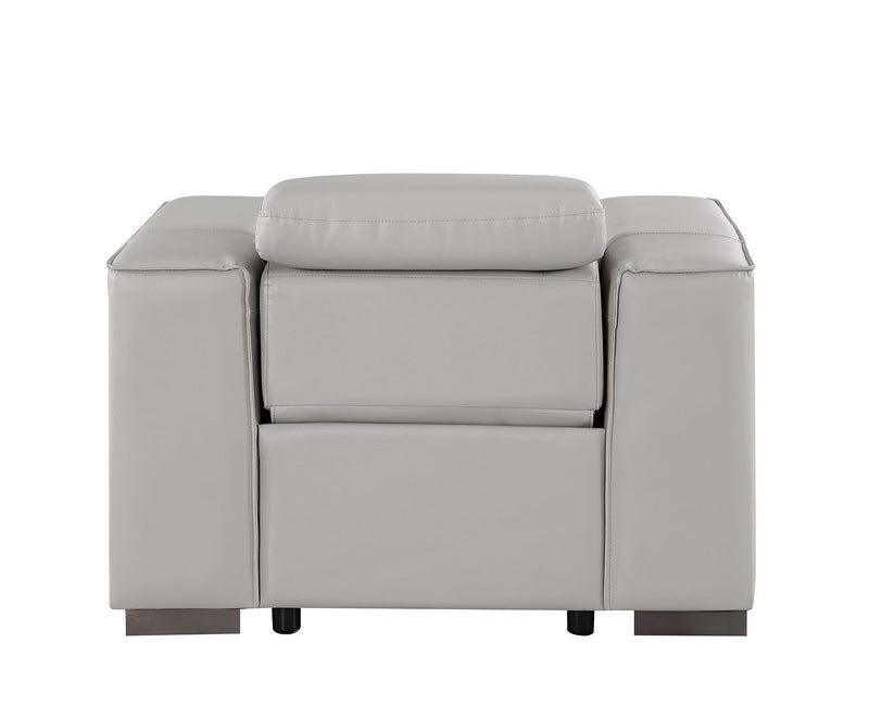 1208 - Leather Power Reclining Chair With Power Headrest