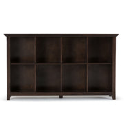 Simpli-Home Acadian handcrafted cube storage organizer with multiple compartments for versatile home organization.