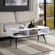 Halima - Coffee Table - White & Black - R&R Furniture Gallery (Fountain Valley, CA)