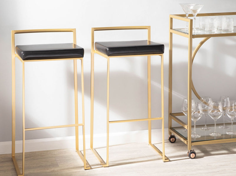 Lumi Source Fuji contemporary glam barstool with quality construction, featuring a sleek design and stylish modern look.