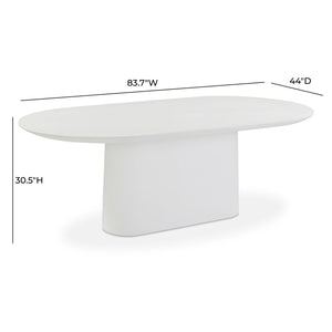 Nara - Indoor / Outdoor Concrete Dining Table - Pure White