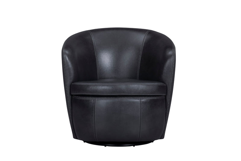 Barolo - 100% Italian Leather Swivel Club Chair (Set of 2) - R&R Furniture Gallery (Fountain Valley, CA)