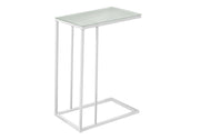 Accent Table, C - Shaped, Tempered Glass, Stylish Design Contemporary & Modern - R&R Furniture Gallery (Fountain Valley, CA)