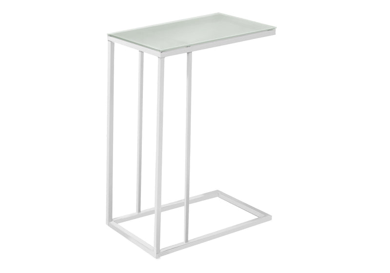 Accent Table, C - Shaped, Tempered Glass, Stylish Design Contemporary & Modern - R&R Furniture Gallery (Fountain Valley, CA)