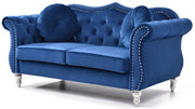 Glory Furniture stylish flared arm loveseat with plush cushions and stationary design, perfect for cozy living room seating.