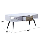 Halima - Coffee Table - White & Black - R&R Furniture Gallery (Fountain Valley, CA)