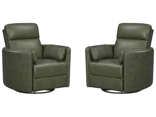 Parker Living Radius Power Swivel Glider Recliner chair set with plush fabric and ergonomic design, perfect for living room relaxation.