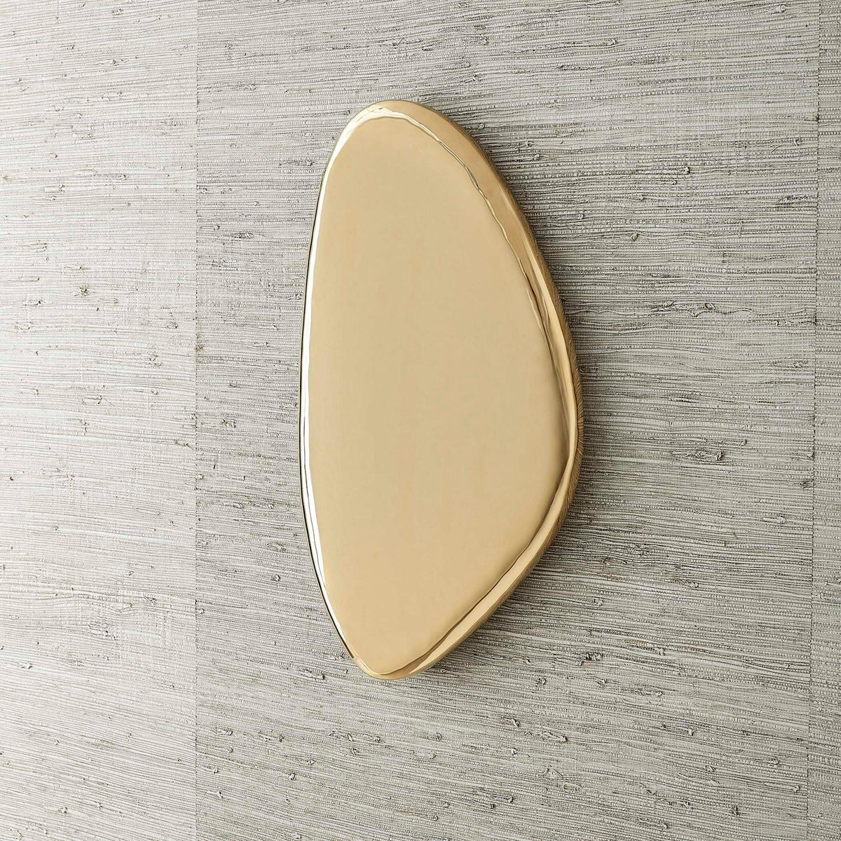 Jelly Bean - 26" x 16" Wall Sculpture - Gold
