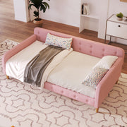 Modern Dreamland upholstered daybed with a sleek design, featuring plush fabric and a sturdy frame for stylish comfort.