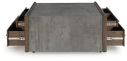 Kallenny - Square Cocktail Table - Brown / Gray - R&R Furniture Gallery (Fountain Valley, CA)