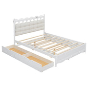 Storage Platform Bed, With 2 Big Drawers, Trundle, One Set Of Sockets & USB Ports - R&R Furniture Gallery (Fountain Valley, CA)