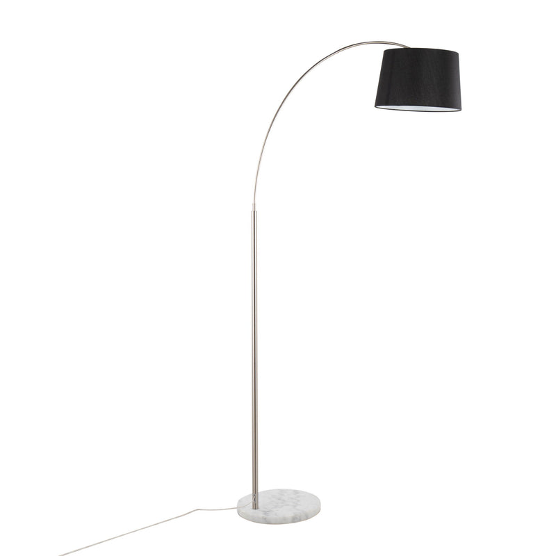 Lumi Source March contemporary floor lamp with sleek, modern design and adjustable arm, standing on a minimalist base.