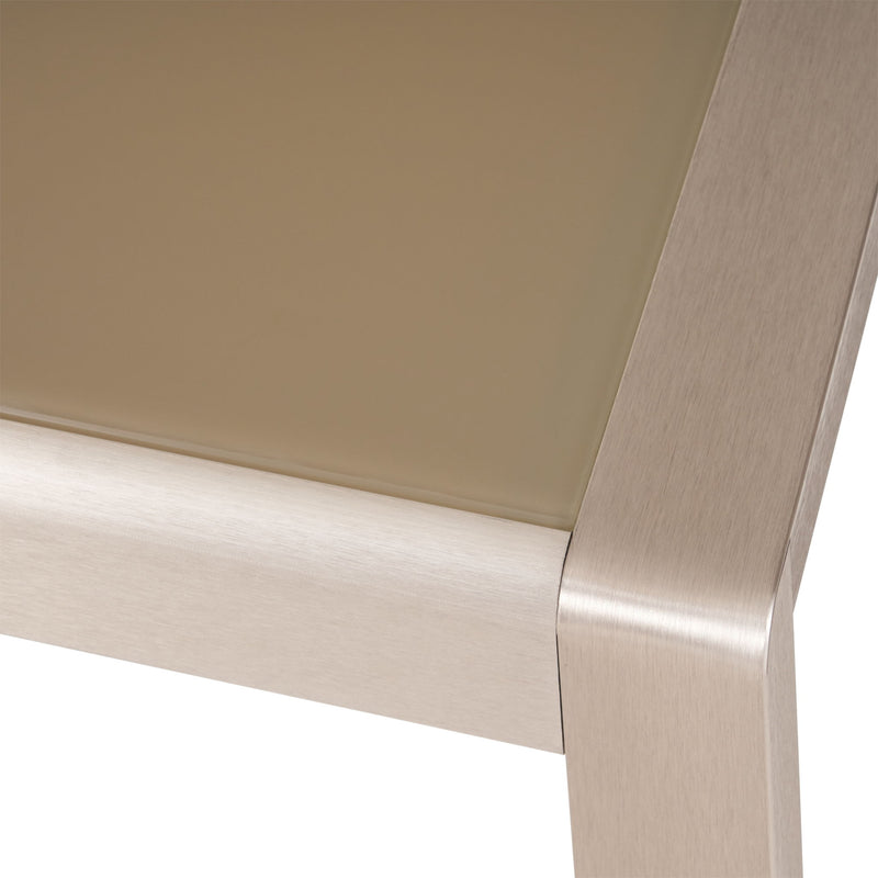 Cape Coral - Contemporary Side Table With Frosted Glass Top - R&R Furniture Gallery (Fountain Valley, CA)