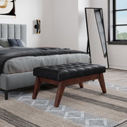 Draper - Upholstered Mid Century Tufted Ottoman Bench - R&R Furniture Gallery (Fountain Valley, CA)