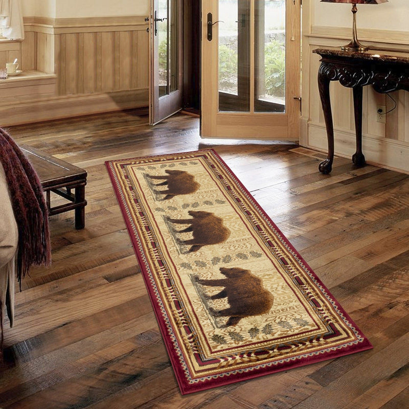Nature's Nest - 5'3" X 7'3" Lodge Area Rug - Multi, Red - R&R Furniture Gallery (Fountain Valley, CA)