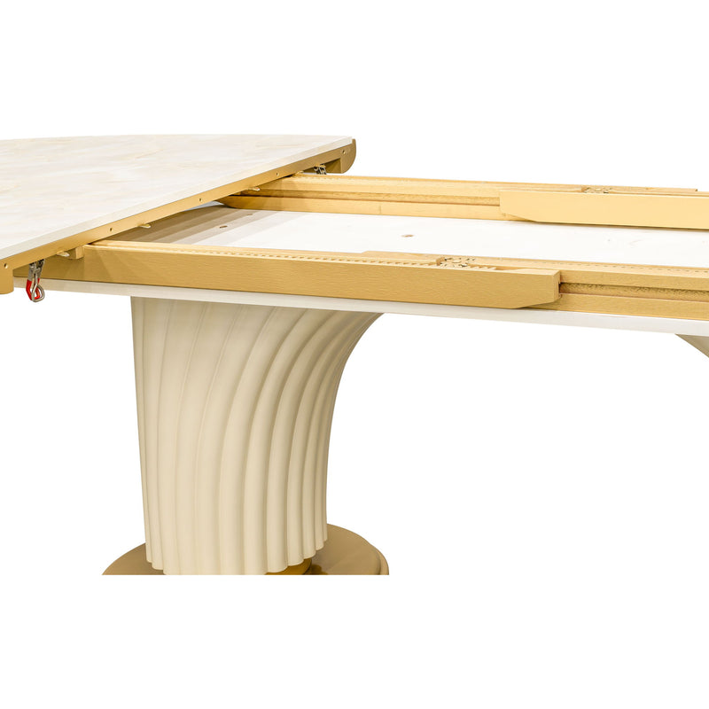 Scotts Square - Oval Dining Table - Light Champagne - R&R Furniture Gallery (Fountain Valley, CA)
