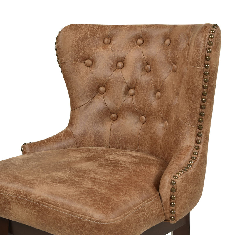 Holmes - Tufted High Back 360 Swivel Counter Height Barstool - R&R Furniture Gallery (Fountain Valley, CA)