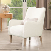 Nimbus - Curved Accent Chair - Ivory White - R&R Furniture Gallery (Fountain Valley, CA)