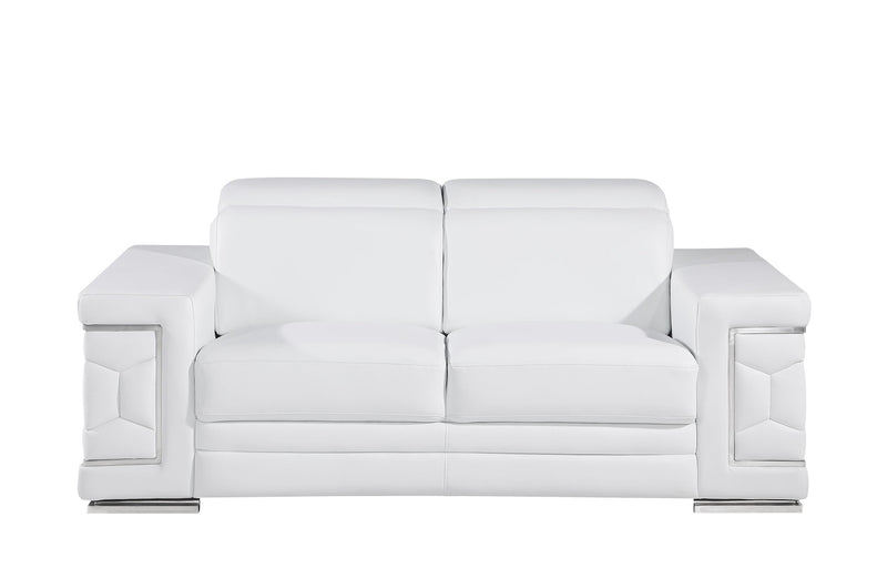296 - Genuine Leather Loveseat - R&R Furniture Gallery (Fountain Valley, CA)