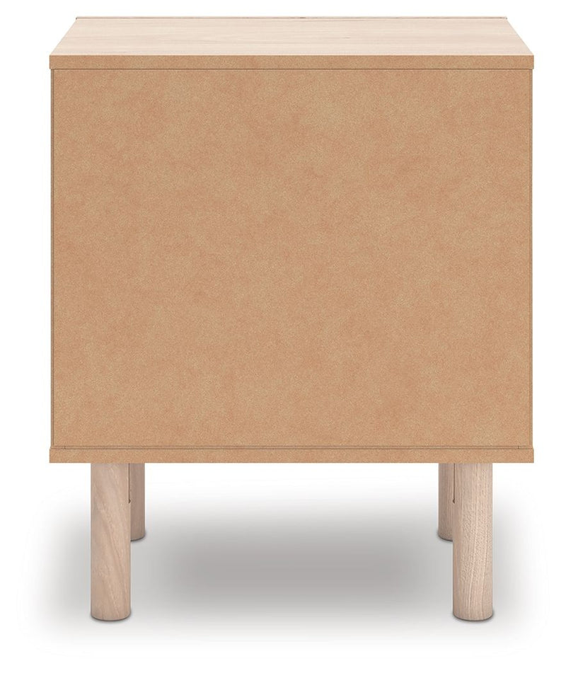 Arloster - One Drawer Night Stand - Tan - R&R Furniture Gallery (Fountain Valley, CA)