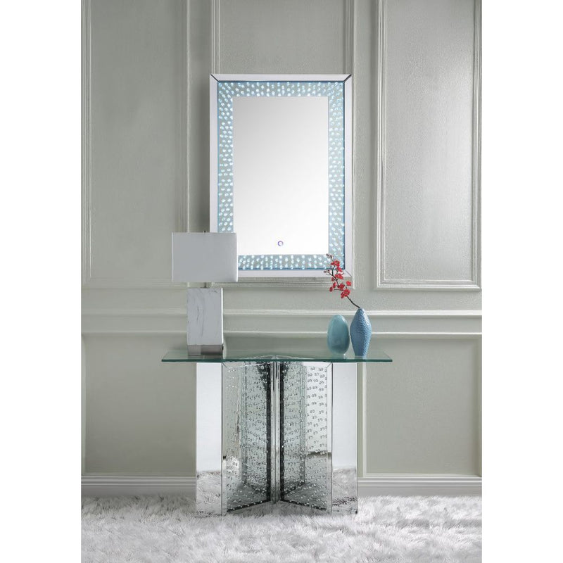 Nysa - 45" X 32" Console Table - Mirrored & Faux Crystals - R&R Furniture Gallery (Fountain Valley, CA)