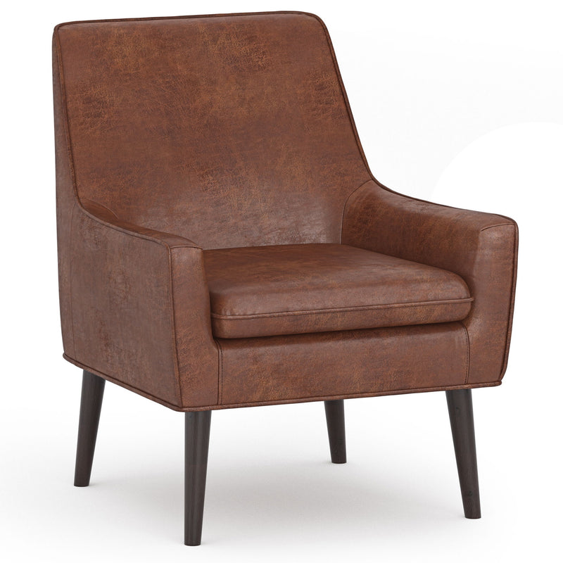 Robson - Accent Chair - Distressed Saddle Brown - R&R Furniture Gallery (Fountain Valley, CA)