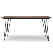 Simpli-Home Hunter square tabletop dining table with wooden finish, ideal for modern dining rooms and small spaces.