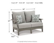 Visola - Loveseat w/Cushion - Gray - R&R Furniture Gallery (Fountain Valley, CA)