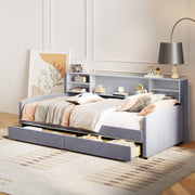 Luxurious Upholstered Platform Bed With Storage Drawers - R&R Furniture Gallery (Fountain Valley, CA)