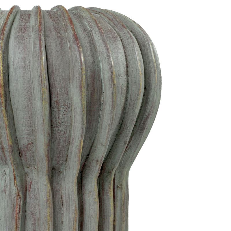 Gray green terracotta vase from TOV Furniture Visha collection featuring a sleek, modern design for stylish home decor.