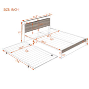 Platform Bed Frame With Trundle, USB Ports And Slat Support, No Box Spring Needed - R&R Furniture Gallery (Fountain Valley, CA)