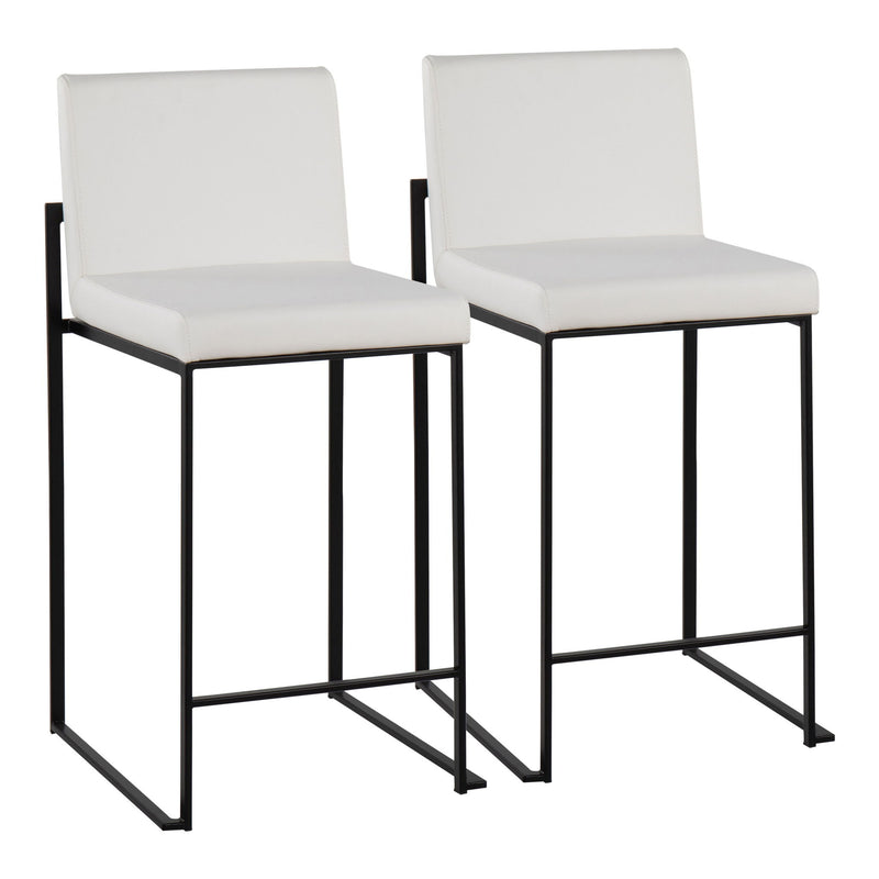 Lumi Source Fuji modern high back counter stool with sleek design and contemporary style, perfect for stylish kitchen or bar areas.