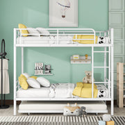 Steel construction bunk bed by DreamHaus with sturdy frame and ladder, designed for space-saving bedroom accommodation.